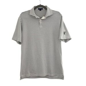 Peter Millar Crown Crafted Stripe Golf Polo Shirt Mens Medium M Pima Cotton